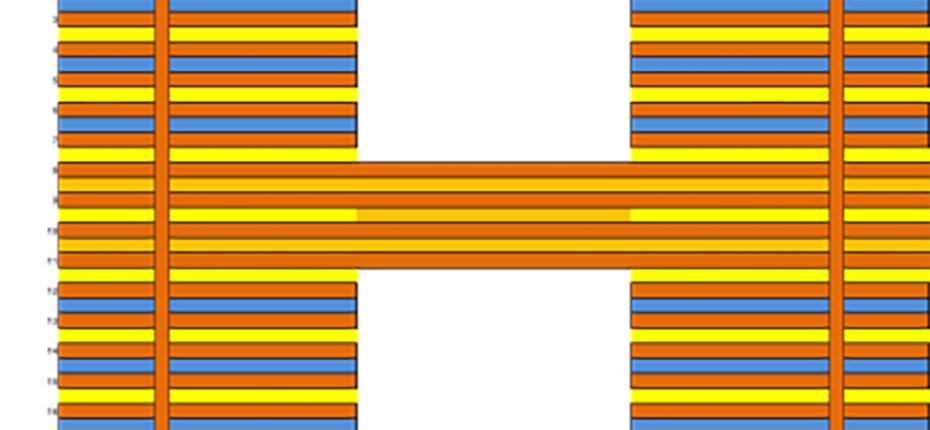 Rigid-flex 18 layers with 2 flex layers and HASL finishing