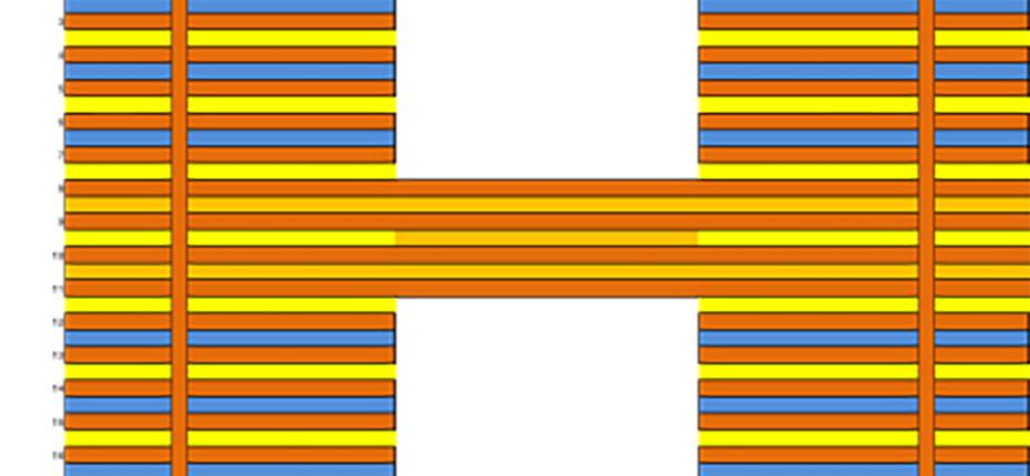 Rigid-flex 18 layers with 2 flex layers and HASL finishing