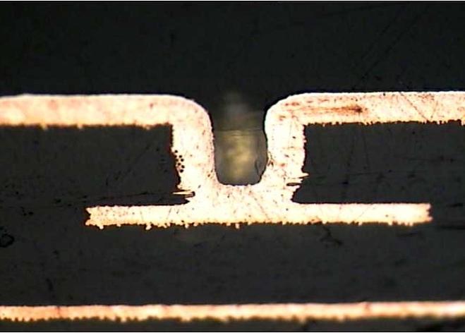 Blind µvia laser 100µm on Nelco N4000-13 material 